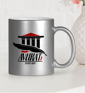 BK Gift Kişiye Özel Mesleki Avukat Gümüş Yaldızlı Kupa Bardak  7