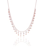 Söğütlü Silver Gümüş rose zirkon taşlı pullu kolye