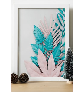 Canlı Yapraklar Ahşap 24x33 cm Tasarım Çerçeve