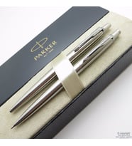 Parker Jotter Stainless Steel CT Tükenmez + 0.5 Versatil Kalem Seti Parker Jotter İsme Özel Kalem  Hediyelik Kalem 