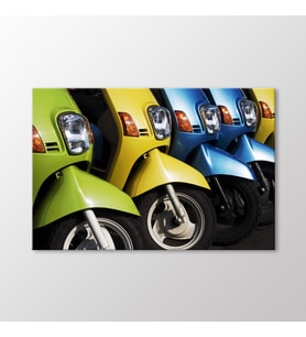 Arty Tablo Renkli Scooterlar Tablo (Karışık)