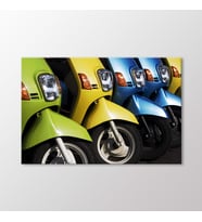 Arty Tablo Renkli Scooterlar Tablo (Karışık)
