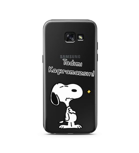 Snoopy Tasarımlı Süper Şeffaf Silikon Telefon Kılıfı Samsung A5 (2015)
