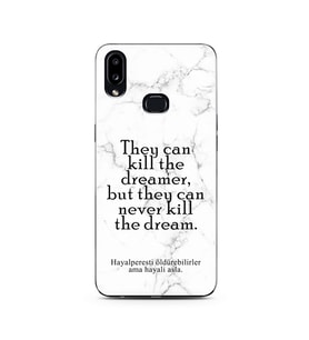 Samsung A10s Beyaz Mermer Söz Tasarımlı Telefon Kılıfı