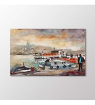 Arty Tablo Suluboya Tekneler Tablo (Karışık)