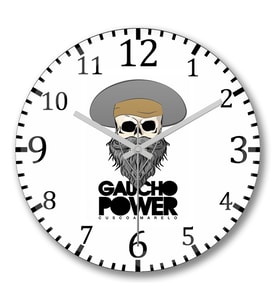 Gaucho Power Duvar Saati Bombeli Gercek Cam