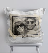 BK Gift Kişiye Özel Nostaljik Siyah Beyaz Eskitme Fotoğraflı Yastık