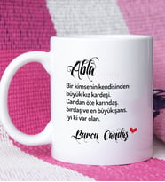 Ablaya Kişiye Özel Abla Kupa Bardak