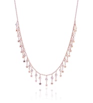 Söğütlü Silver Gümüş rose zirkon taşlı yıldızlı kolye