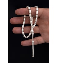 Gümüş Tespih Çizgili Büyükboy 22gr 6018605576534