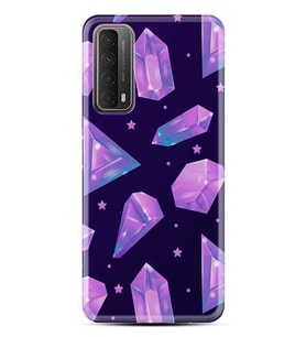 Kılıfland Huawei P Smart 2021 Kılıf Silikon Resimli Kapak Purple Crystal Stok 367