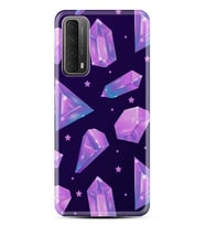 Kılıfland Huawei P Smart 2021 Kılıf Silikon Resimli Kapak Purple Crystal Stok 367