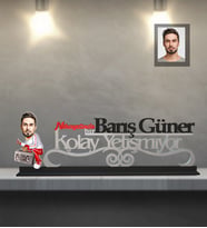 Kişiye Özel Rapçi Karikatürlü Kolay Yetişmiyor Ahşap Biblo Bay-4