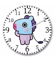 Mang Bts    Duvar Saati    Bombeli   Gercek Cam