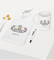 BK Gift Kişiye Özel Yılın En İyi Öğretmeni Temalı Beyaz Defter Kalem Kupa Seti - 2