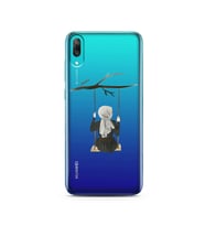 Salıncak Kız Tasarımlı Süper Şeffaf Silikon Telefon Kılıfı Huawei Y7 Pro 2019