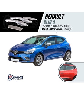 Renault Clio 4 Krom Kapı Kolu 4 kapı 2012-2019 arası Paslanmaz Çelik