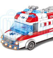 Lego Ambulans Oyuncak Puzzle Yapboz 48 Parça Pilli Işıklı