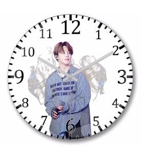 Bts Jimin    Duvar    Saati Bombeli Gercek Cam
