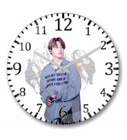 Bts Jimin    Duvar    Saati Bombeli Gercek Cam