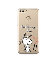 Snoopy Tasarımlı Süper Şeffaf Silikon Telefon Kılıfı Huawei Y9 2018