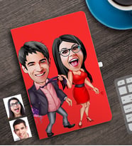 BK Gift Kişiye Özel Sevgililer Karikatürlü Defter-4