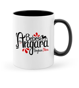 BK Gift Kişiye Özel Angara Bebesi Siyah Kupa Bardak  1