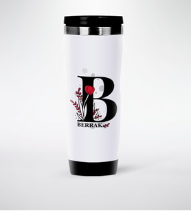 BK Gift Kişiye Özel B Baş Harf Ve İsimli Çelik Termos Bardak