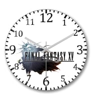 Final Fantasy XV Duvar Saati Bombeli Gercek Cam