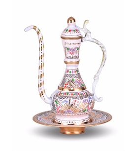 Gül Çiçek Royal Küçük Dekoratif Bakır ibrik
