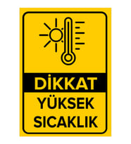 MIGNATIS - Dikkat Yüksek Sıcaklık Levhası - Sac Malzeme 35x50cm
