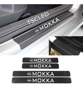 Opel Mokka Karbon Kapı Eşiği Koruma Sticker (4 Adet)
