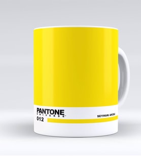 BK Gift Kişiye Özel İsimli Pantone 012 Beyaz Kupa Bardak