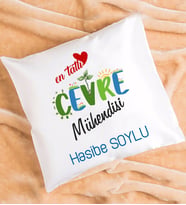 Mesajlı Çevre Mühendisi Tasarımlı Kişiye Özel Çevre Mühendisi Yastık