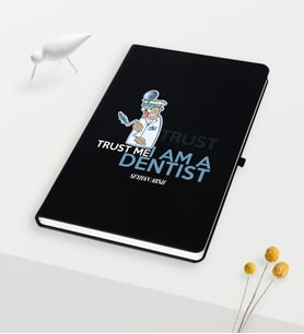 BK Gift Kişiye Özel Diş Hekimi Temalı Siyah Defter - 3