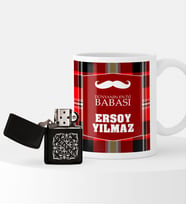 BK Gift Kişiye Özel Dünyanın En İyi Babası Benzinli Çakmak ve Kupa Seti-4 (Model 1)