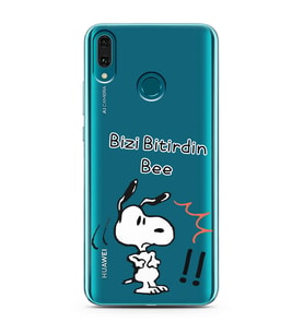 Snoopy Tasarımlı Süper Şeffaf Silikon Telefon Kılıfı Huawei Y9 (2019)