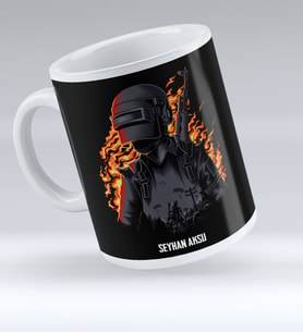 BK Gift Kişiye Özel PUBG Kupa Bardak - 5 (Beyaz)