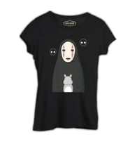 Sprited Away - Kaonashi Siyah Kadın Tshirt