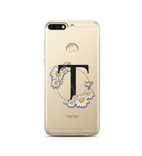 Papatya Harf Tasarım Süper Şeffaf Silikon Telefon Kılıfı Huawei Honor 7c-Y7 (201