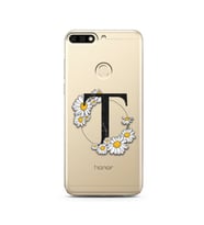 Papatya Harf Tasarım Süper Şeffaf Silikon Telefon Kılıfı Huawei Honor 7c-Y7 (201