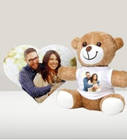 Kişiye Özel Pelüş Ayıcık Kalp Puzzle