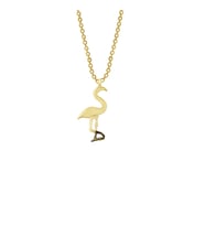 Altın Minik Flamingo Kolye