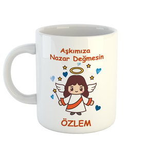 Kişiye Özel Aşkımıza Nazar Değmesin Kupa Bardak 80507