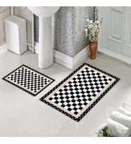 Banyo Halısı Ikili Klozet Takımı Kaymaz Tabanlı (60 xm x 100 cm + 40 cm x 60 cm) 