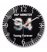 Bts Young Forever Rap Monster Duvar Saati Bombeli Gercek Cam
