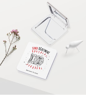 BK Gift Kişiye Özel Sınıf Öğretmeni Temalı Deri Ayna - 8