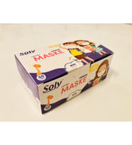SOLY KİDS BEYAZ 3 KATLI TELLİ FULL ULTRASONİK ÇOCUK MASKE 50 ADET