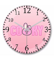 Bt21 Cooky Bts Duvar Saati Bombeli Gercek Cam