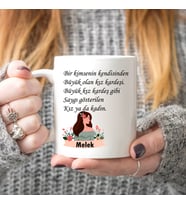 Abla Kelime Anlamlı Kupa (Beyaz)